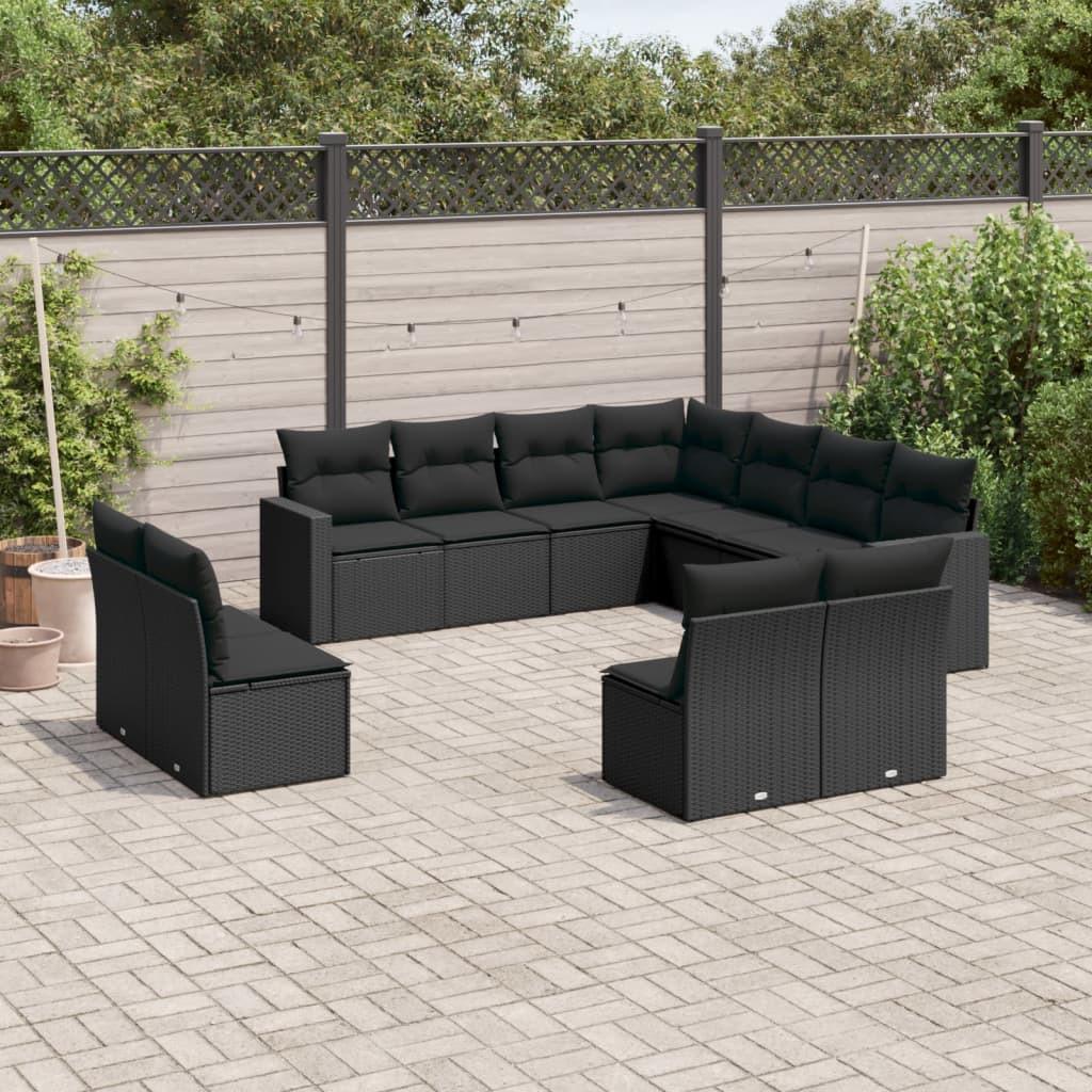 VidaXL set divano da giardino Polirattan  