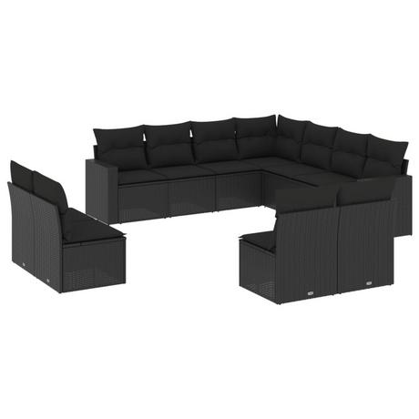 VidaXL set divano da giardino Polirattan  