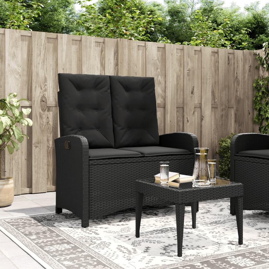 VidaXL panca reclinabile da giardino Polirattan  