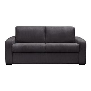 Vente-unique Schlafsofa mit Matratze 3-Sitzer - Liegefläche 140 cm - Matratze 18 cm - Cord - Anthrazit - BEVIS  