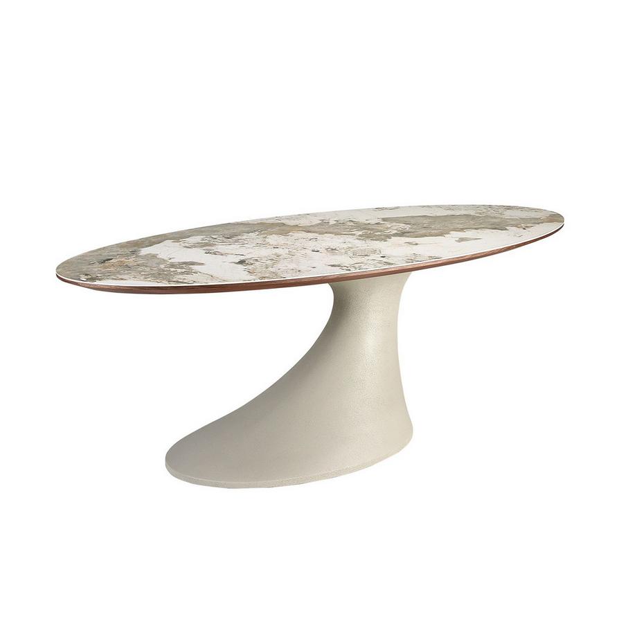 Table de salle à manger ovale de design moderne