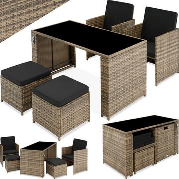 Rattan Sitzgruppe Palermo 2+2+1
