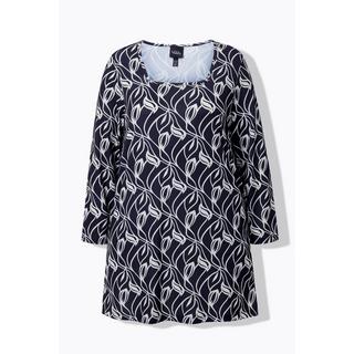 Ulla Popken Maglia lunga A-line scollo rettangolare maniche lunghe  