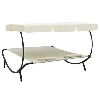 VidaXL Chaise longue tissu  