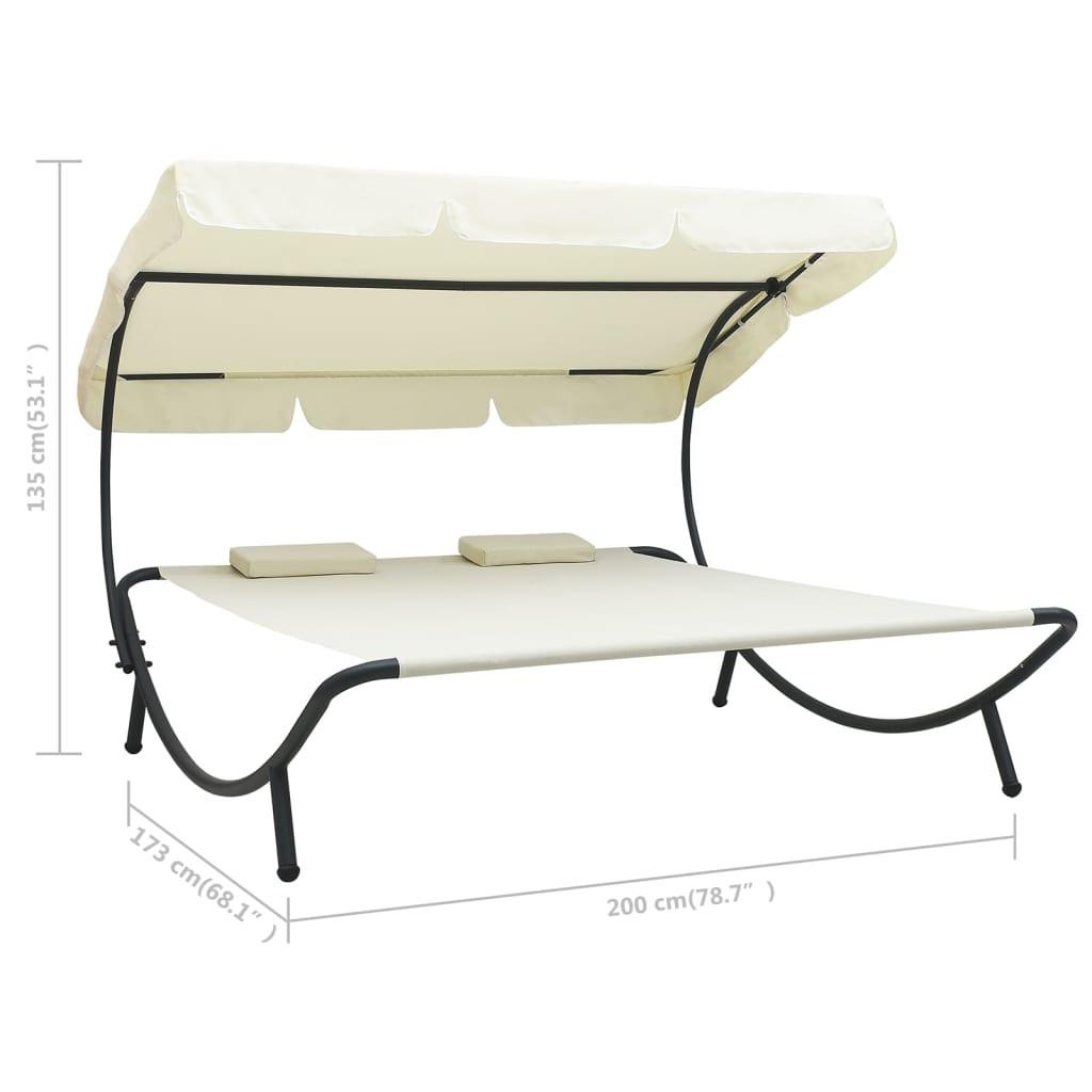 VidaXL Chaise longue tissu  