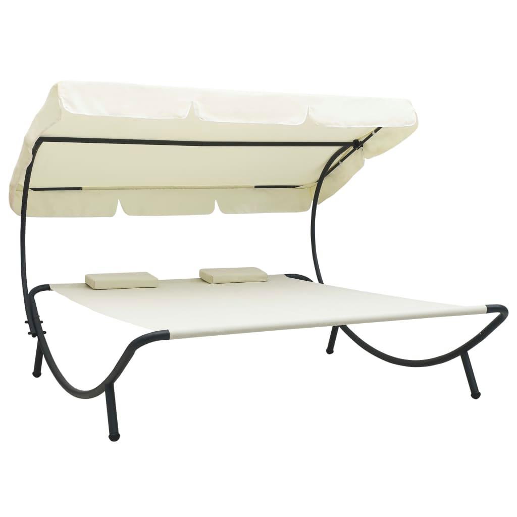 VidaXL Chaise longue tissu  