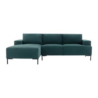 Vente-unique Ecksofa - Ecke links - Samt - Grün - MADALENI  