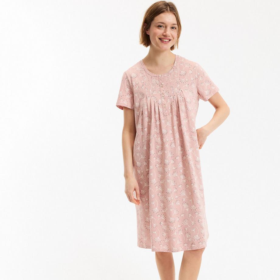Chemise de nuit imprimée en coton