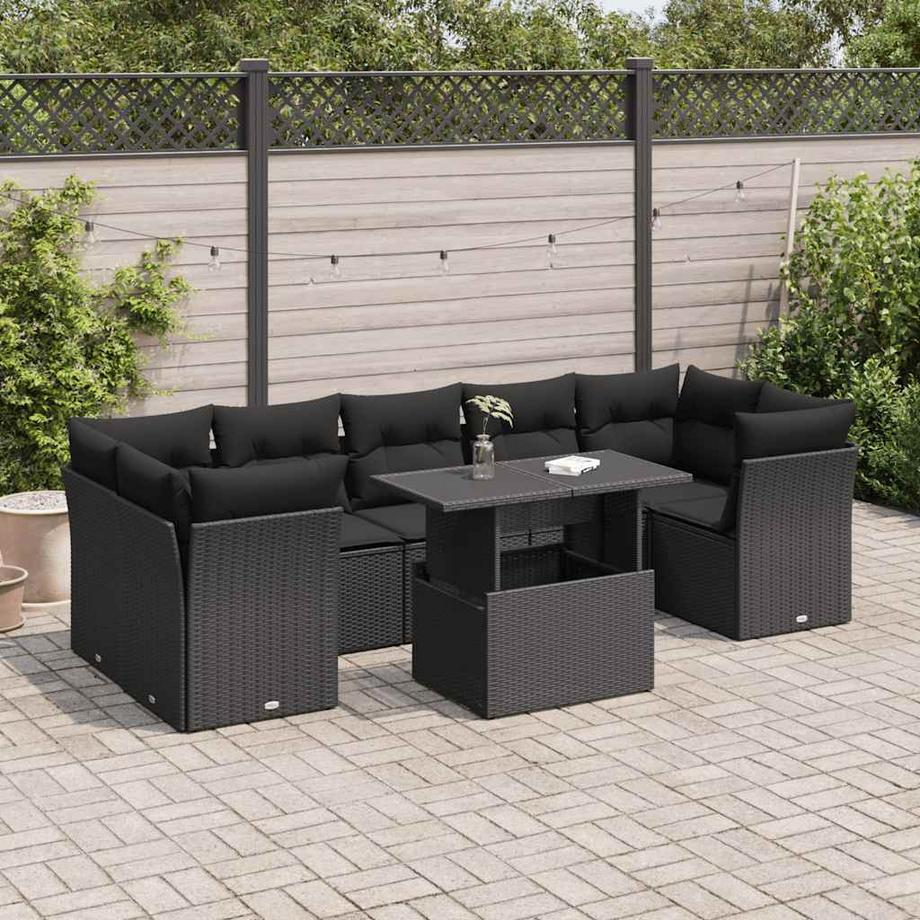 VidaXL Ensemble de canapés de jardin rotin synthétique  