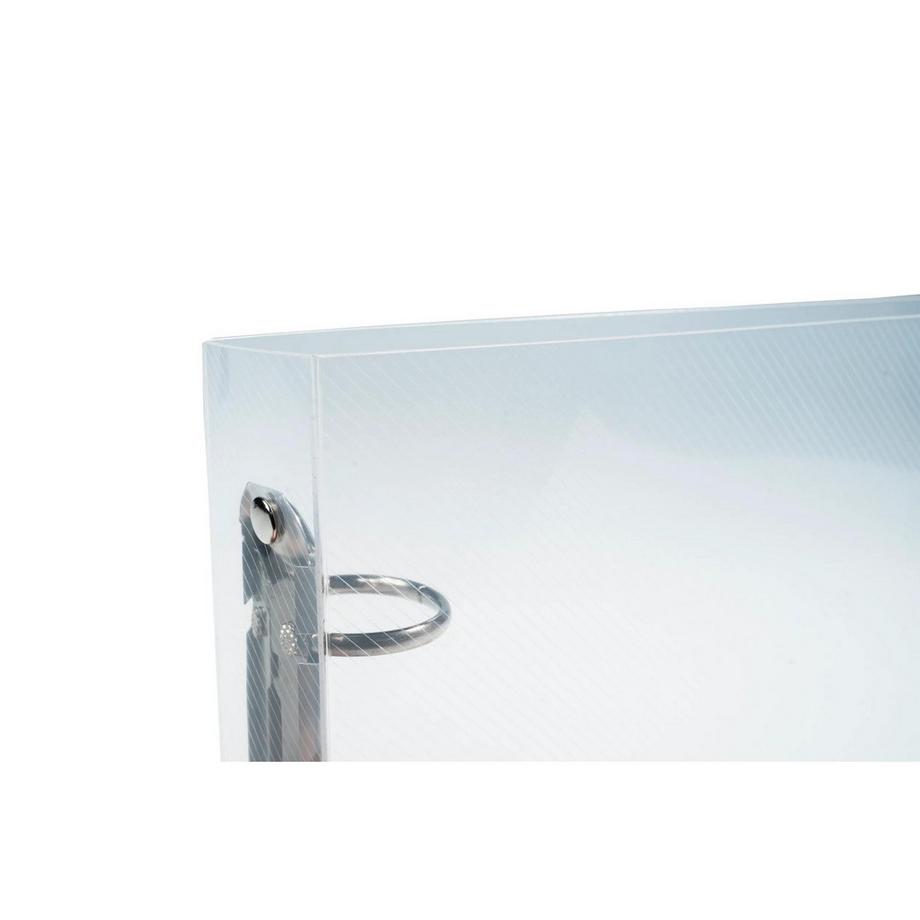 Exacompta Exacompta - Cod. 51091E - 1 Raccoglitore polipropilene cristallo rigato 0,7mm Crystal Colours - 2 anelli tondi 25 mm passo 80mm - Dorso 35mm - F.to esterno 16,5x24cm per archiviare 12,5x20cm e 14,8x21cm - Cristallo - x 10  