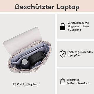 Only-bags.store Ida Kleiner gemusterter Rucksack mit Laptopfach  