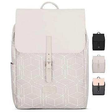 Rucksack Small Beige Pattern - Ida - Kleiner Rucksack für Freizeit, Uni oder City - Mit Laptopfach