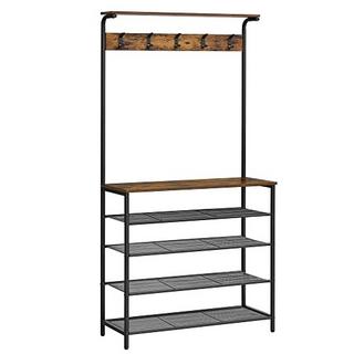 Pricenet Appendiabiti industriale con portascarpe e ganci appendiabiti  