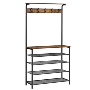 Appendiabiti industriale con portascarpe e ganci appendiabiti