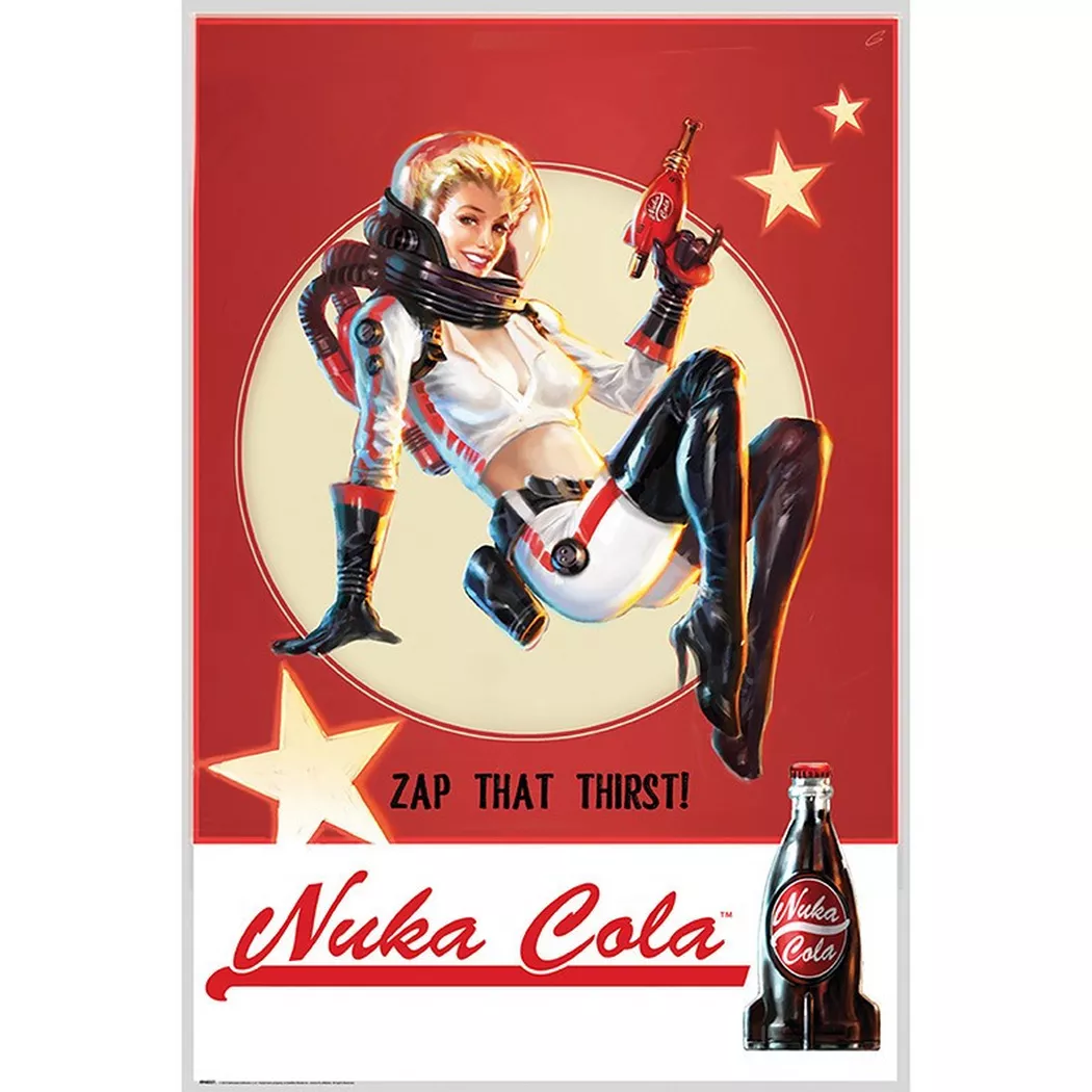 GB Eye - Poster - Gerollt und mit Folie versehen -  Fallout - Nuka Cola, One Size, Multicolor