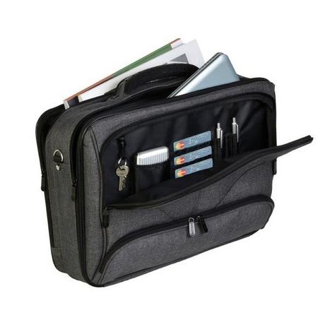 Dermata Lederwaren Porte-documents pour ordinateur portable en polycanvas gris  