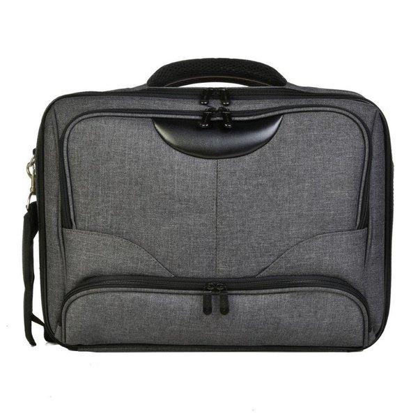 Dermata Lederwaren Porte-documents pour ordinateur portable en polycanvas gris  