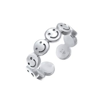 Ring Bandring Mit Smile-Motif Offen