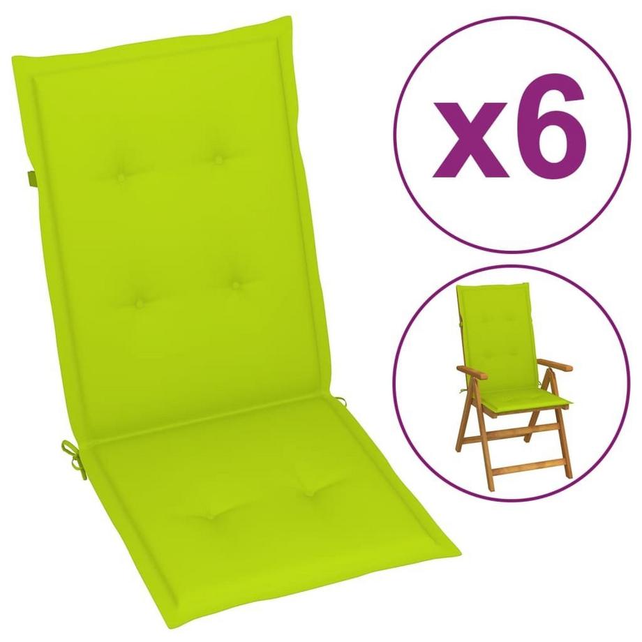 Gartenstuhlauflagen 6 Stk. 120x50x3 cm