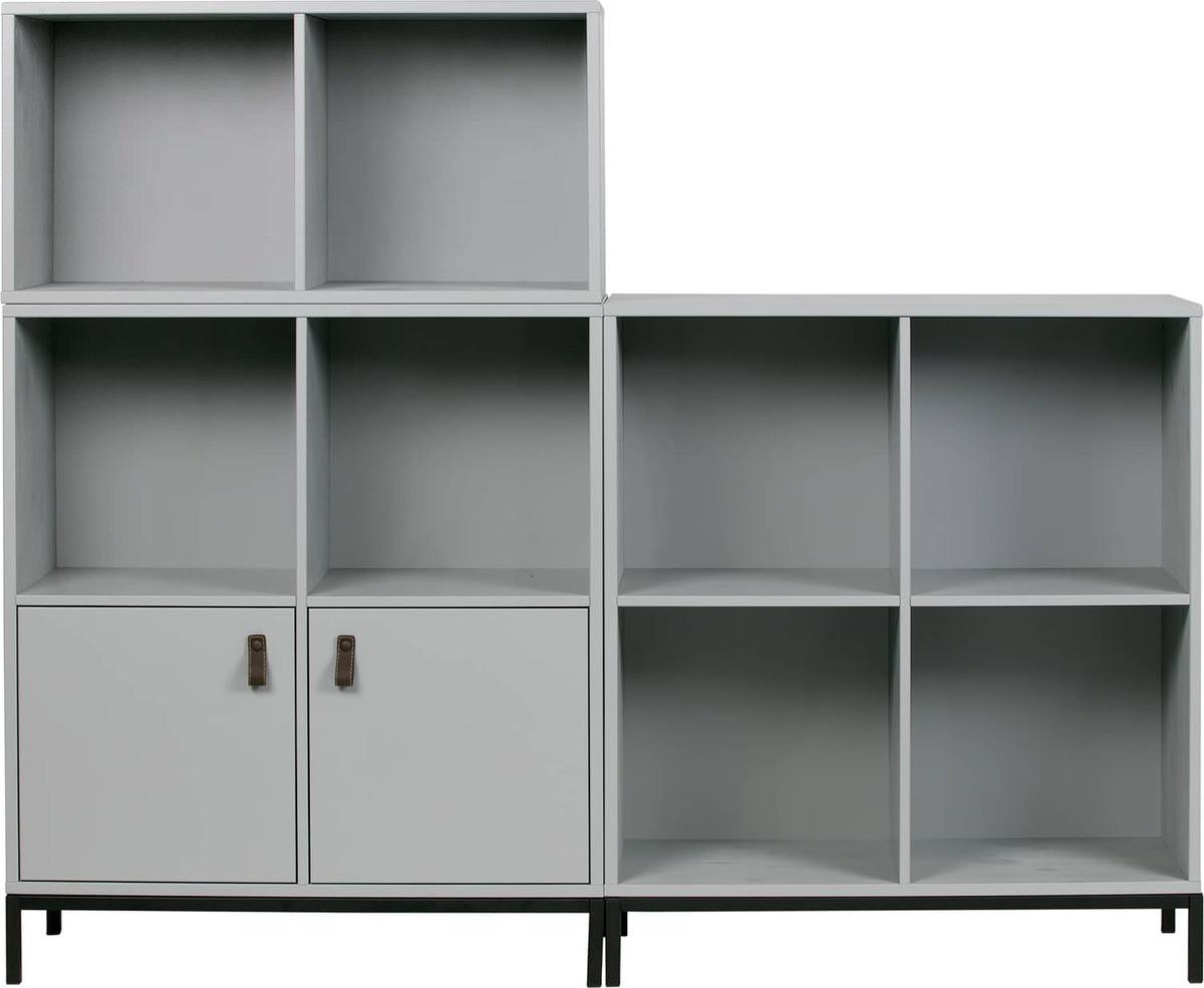 mutoni Schrank Case Two Open betongrau  