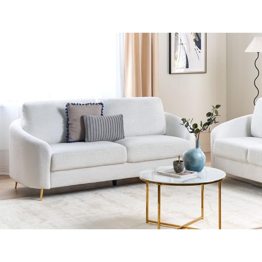 Beliani Canapé 3 places en Bouclé Traditionnel TROSA  