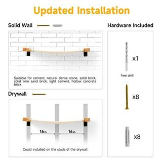 Alopini  Katzenhängematte Wand, 91 x 33 cm Katzenbrücke aus natürlichem Vollgummiholz, Katzenbett an der 