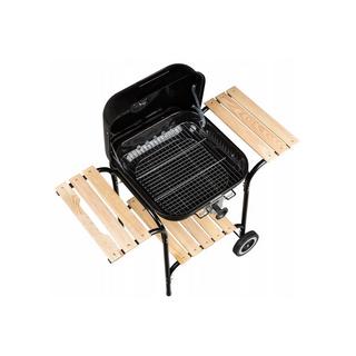 B2X Großer Gartengrill mit verstellbarem Rost, Holzregale  