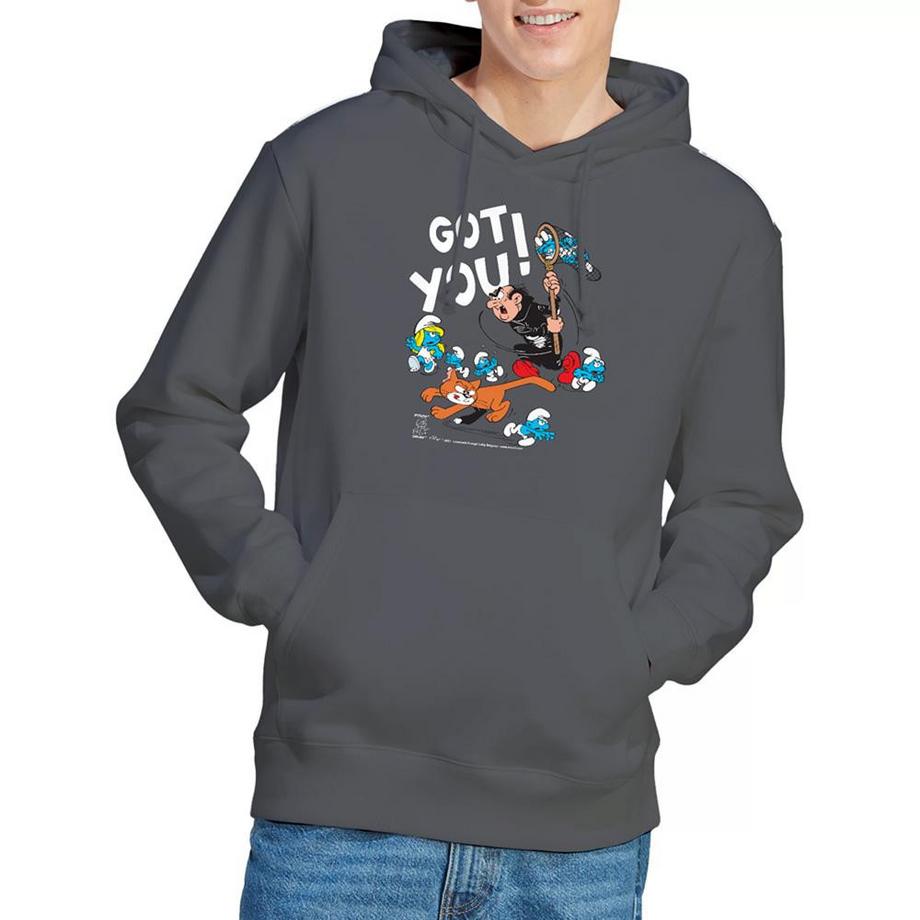 Puffi Felpa con Cappuccio Stampa Gargamella  