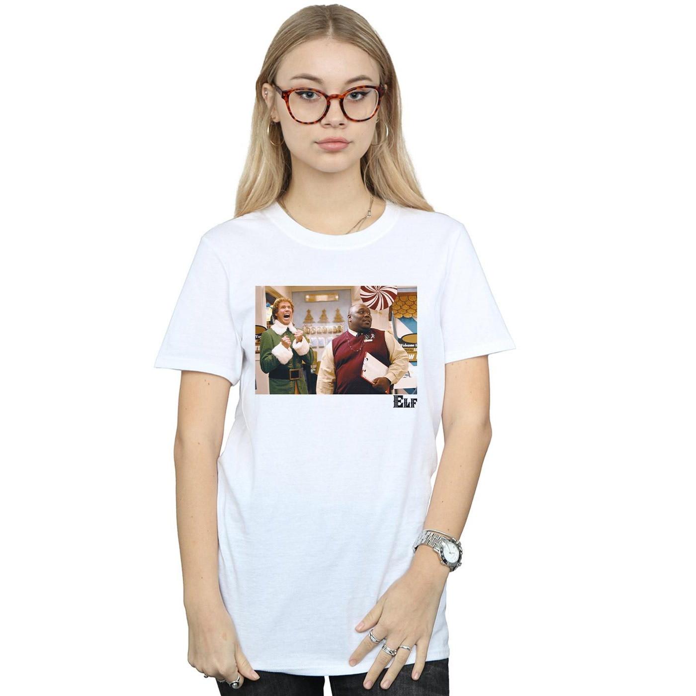 Elf Christmas Store Cheer Bedrucktes T-Shirt  