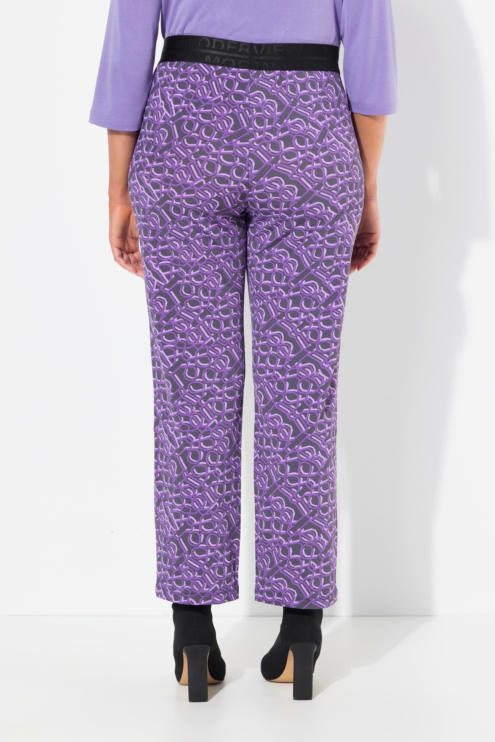 Ulla Popken Sienna Jambe Slim Imprimé Graphique Pantalon  