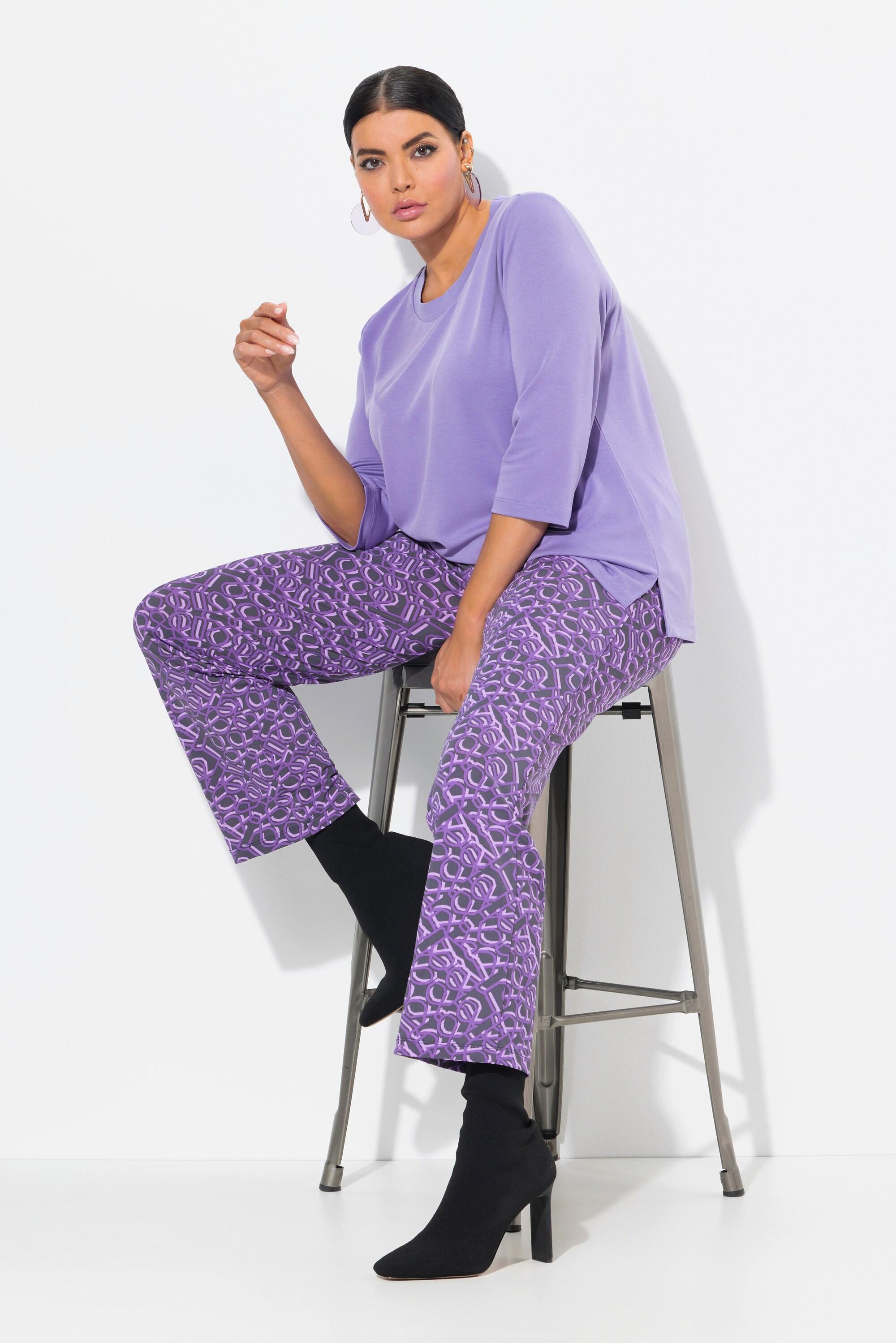 Ulla Popken Sienna Jambe Slim Imprimé Graphique Pantalon  