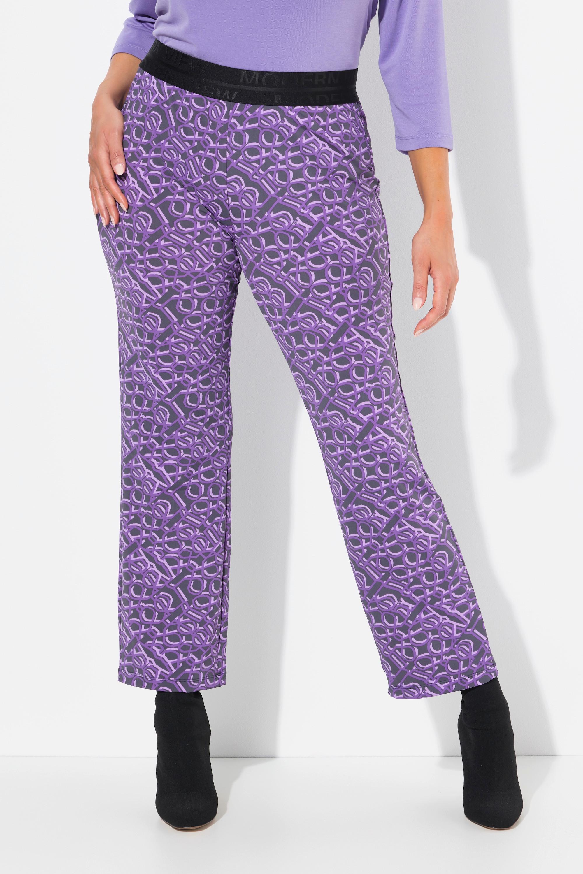 Ulla Popken Sienna Jambe Slim Imprimé Graphique Pantalon  