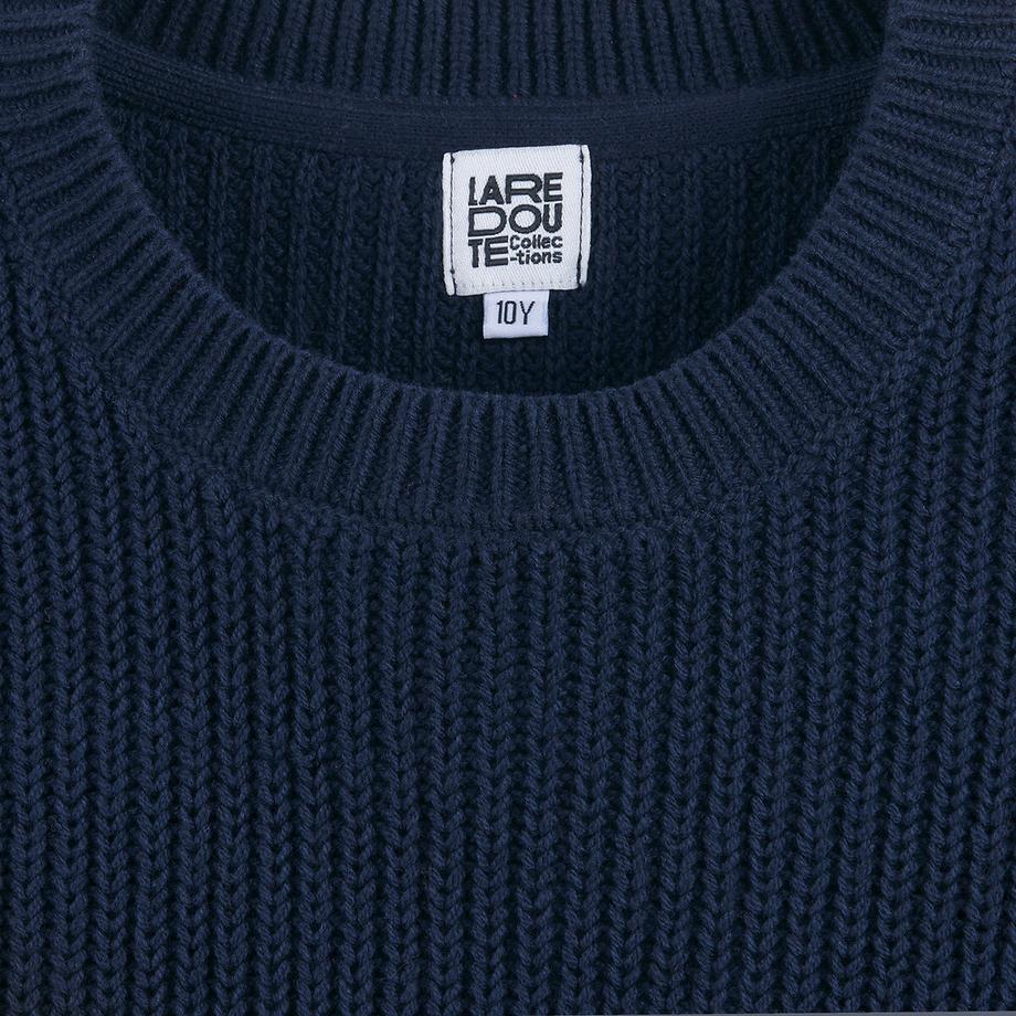 La Redoute Collections  Gerippter Pullover mit rundem Ausschnitt 