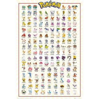 GB Eye Poster - Gerollt und mit Folie versehen - Pokemon - Pokemon Kanto 151  