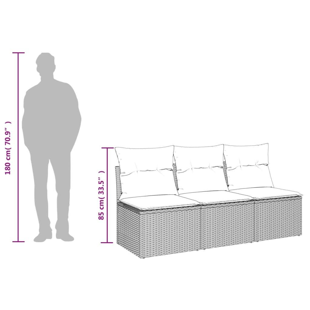 VidaXL Canapé de jardin rotin synthétique  