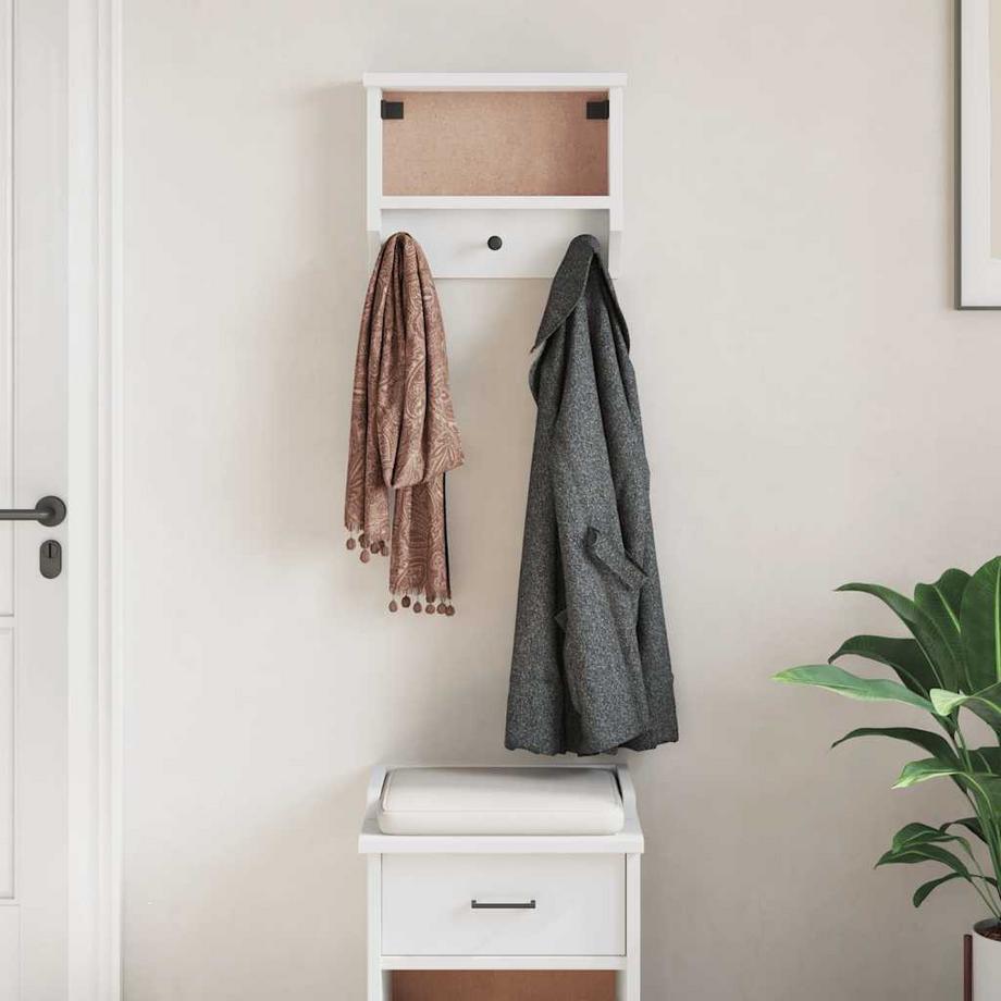 VidaXL appendiabiti da parete Legno di pino  