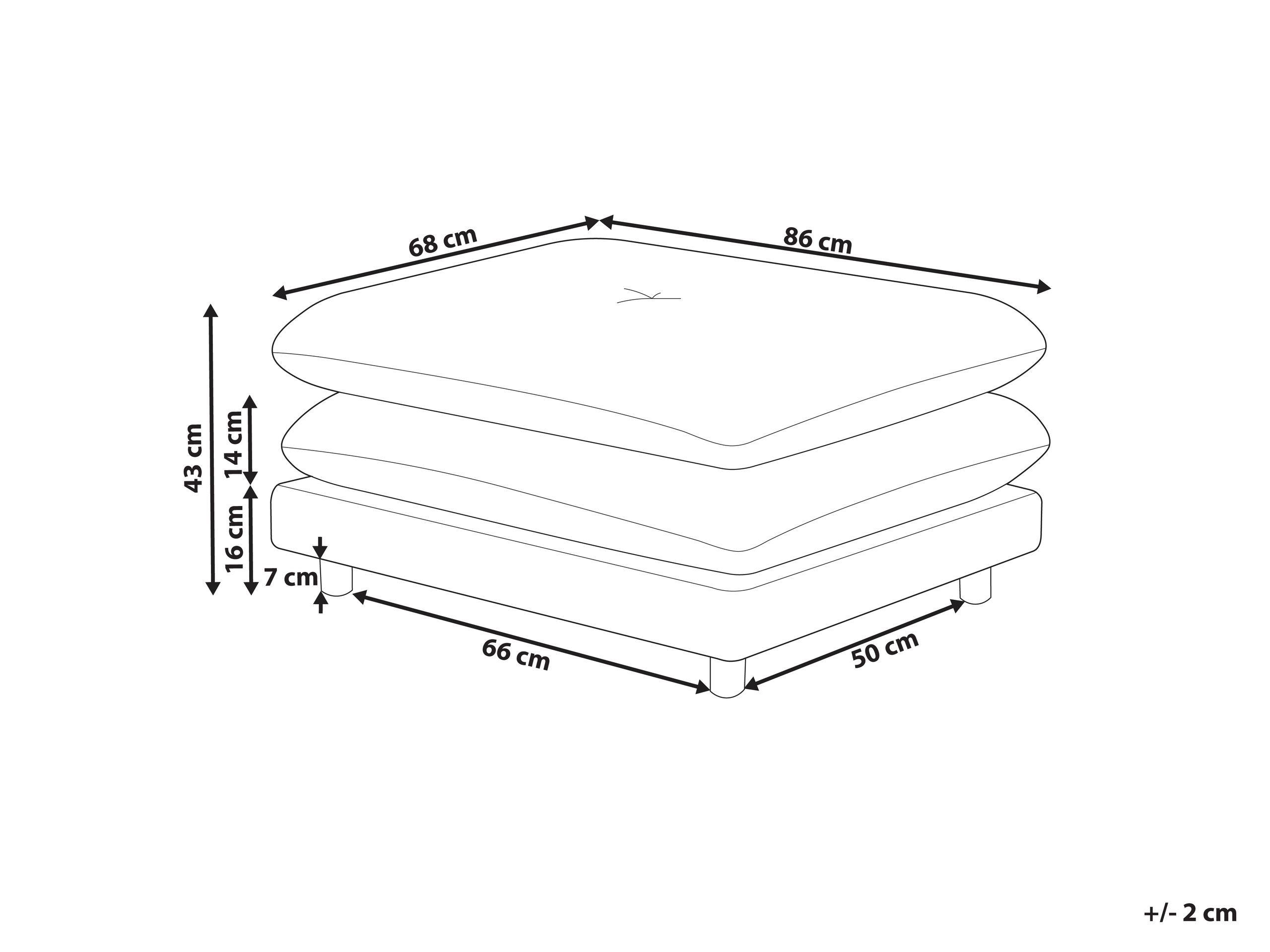 Beliani Ottoman en Tissu Moderne HEDEN  