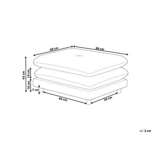 Beliani Ottoman en Tissu Moderne HEDEN  