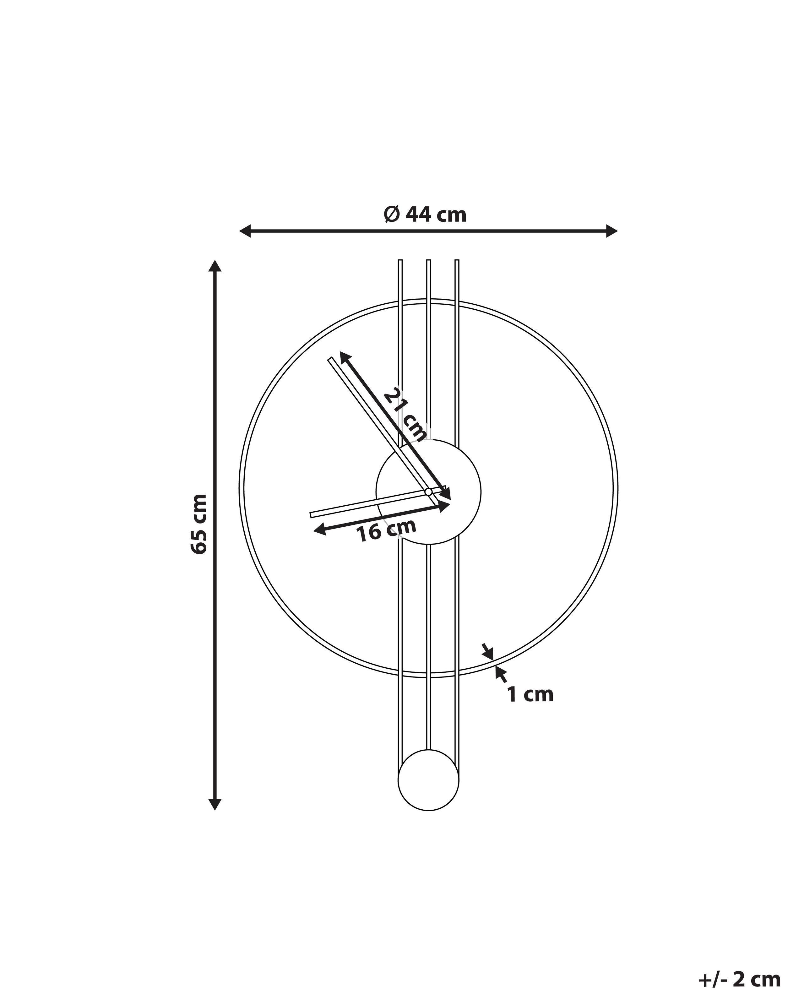 Beliani Horloge murale en Acier Moderne ANNIVIERS  