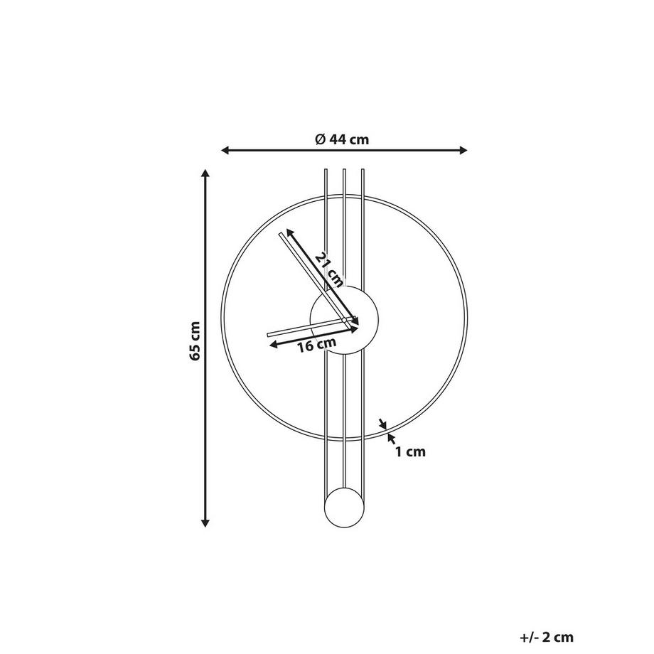 Beliani Wanduhr aus Stahl  ANNIVIERS  