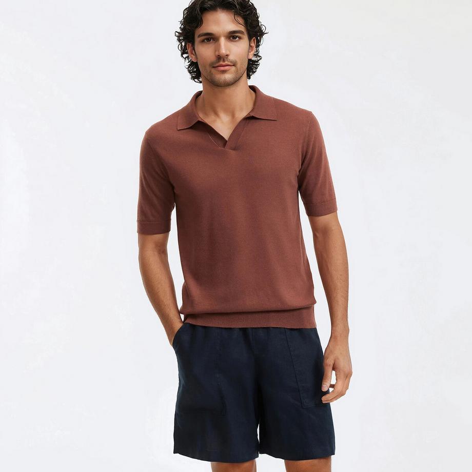 La Redoute Collections Polo Maniche Corte Scollo a V  