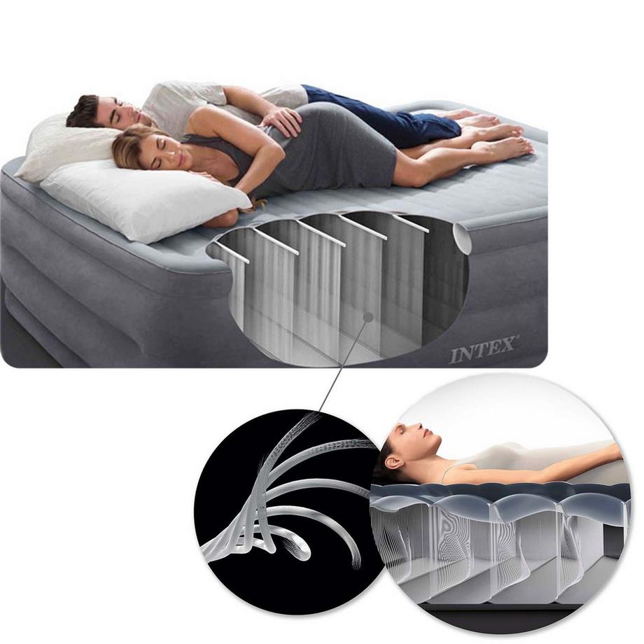 B2X Materasso gonfiabile 203x152x25 cm con pompa a pedale incorporata INTEX 64763  