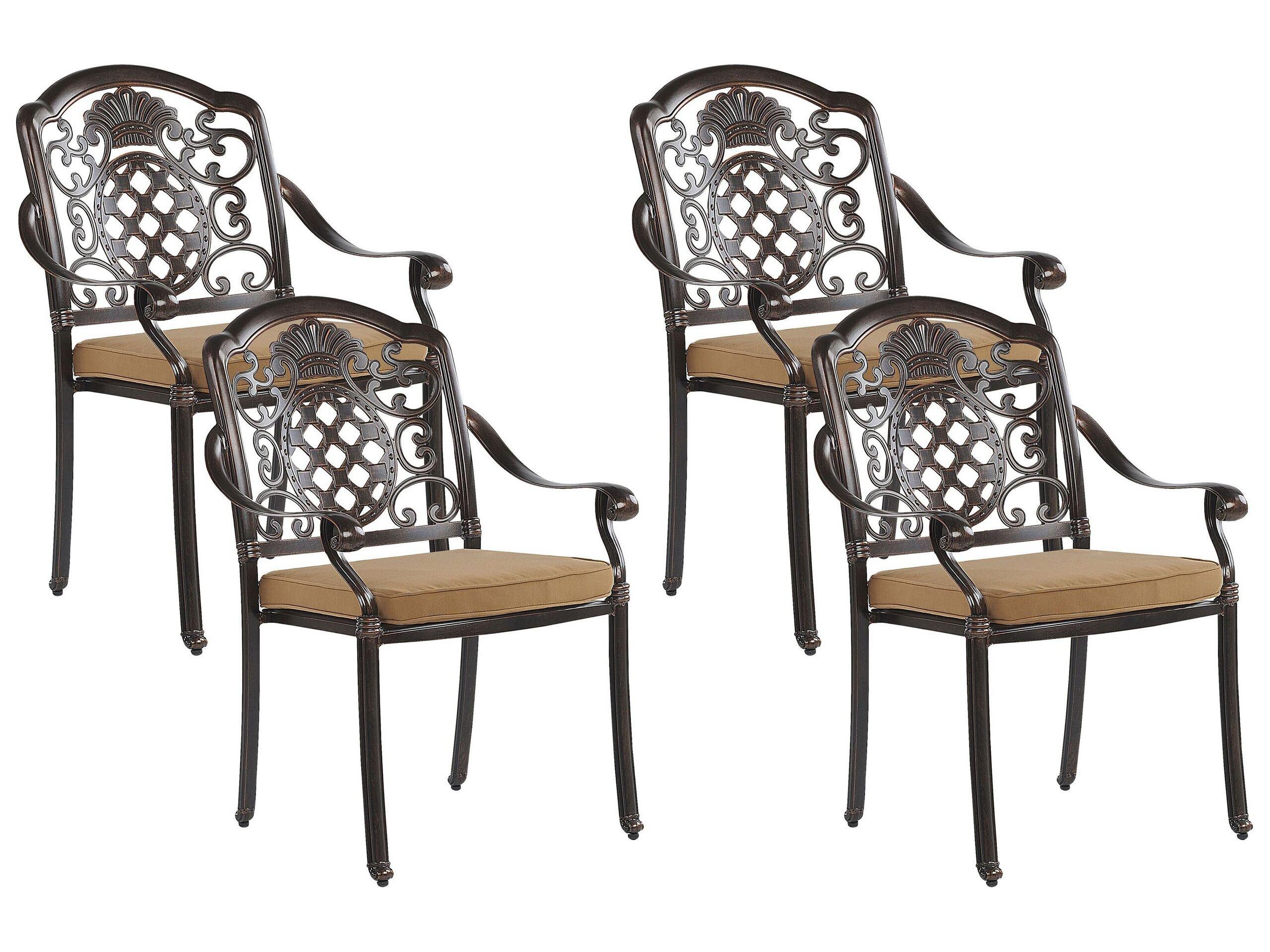 Beliani Set mit 4 Stühlen aus Aluminium Retro SALENTO  