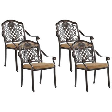 Lot de 4 chaises en Aluminium Rétro SALENTO