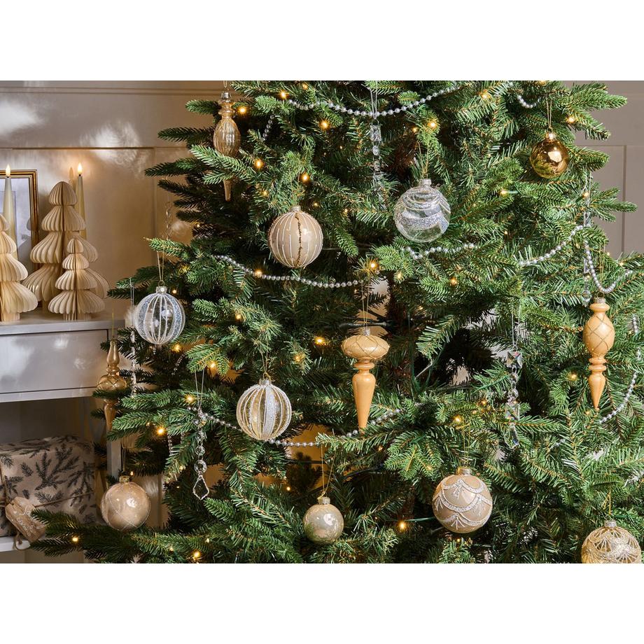 Beliani Set di 35 palline decorative en Vetro Glamour BLING  