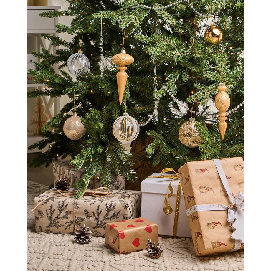 Beliani Set di 35 palline decorative en Vetro Glamour BLING  