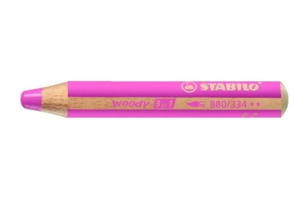 STABILO STABILO Farbstifte Woody 3 in 1 880/334 pink  