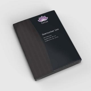 Lotus Bettwaren Lotus Raso Seersucker Tinta Unita Biancheria da Letto  