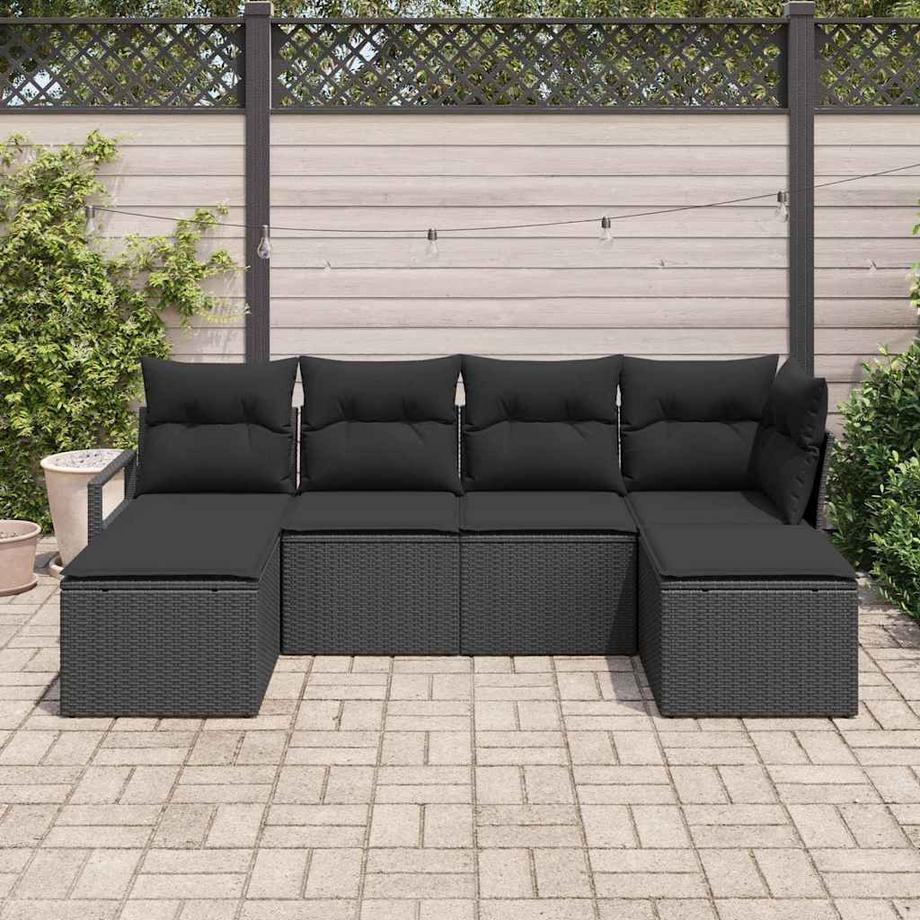 VidaXL Divano da esterno Polyrattan  