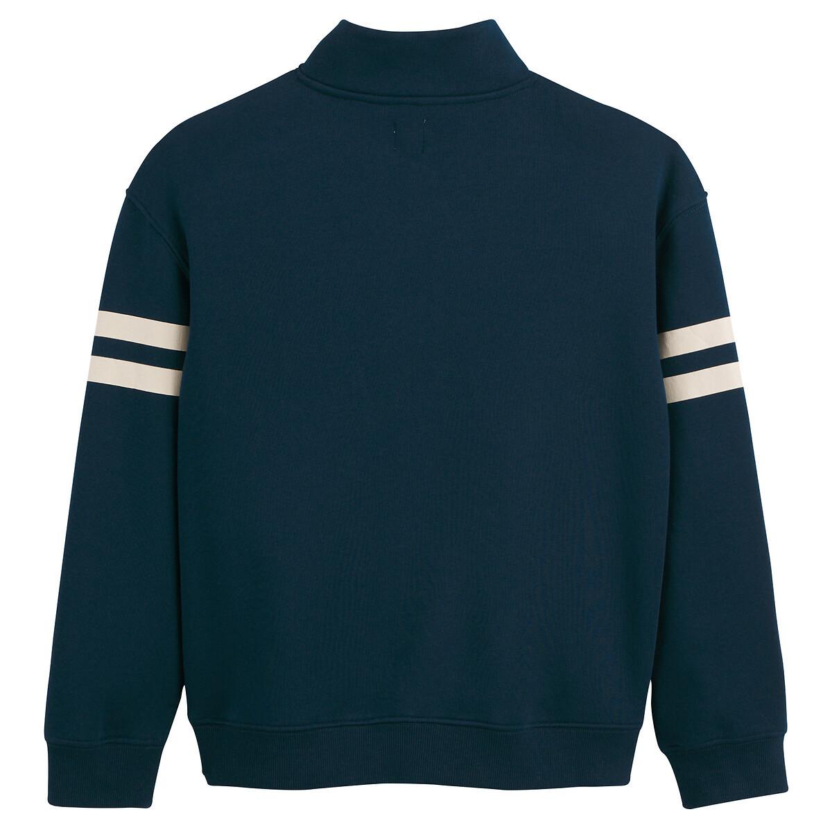 La Redoute Collections  Sweatshirt mit Troyerkragen und Bouclé-Applikation 